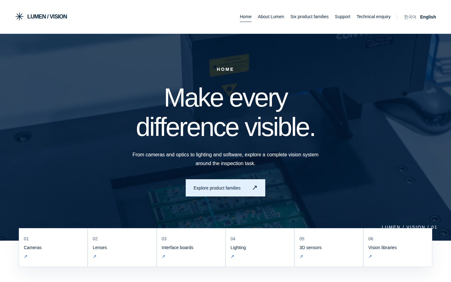 LUMEN / VISION home preview